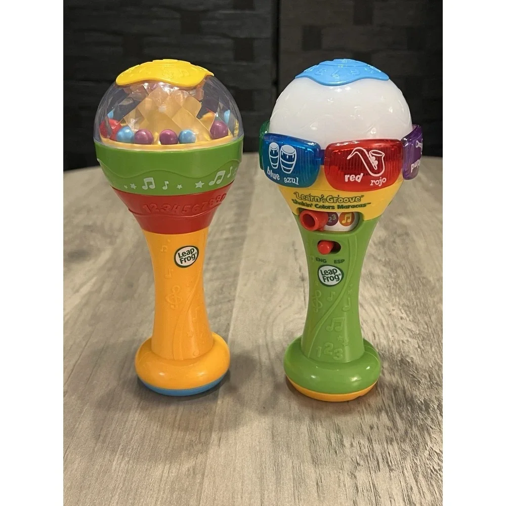Leap Frog Learn & Groove Shakin' Colors Maracas Interactive Spanish Very Good Co